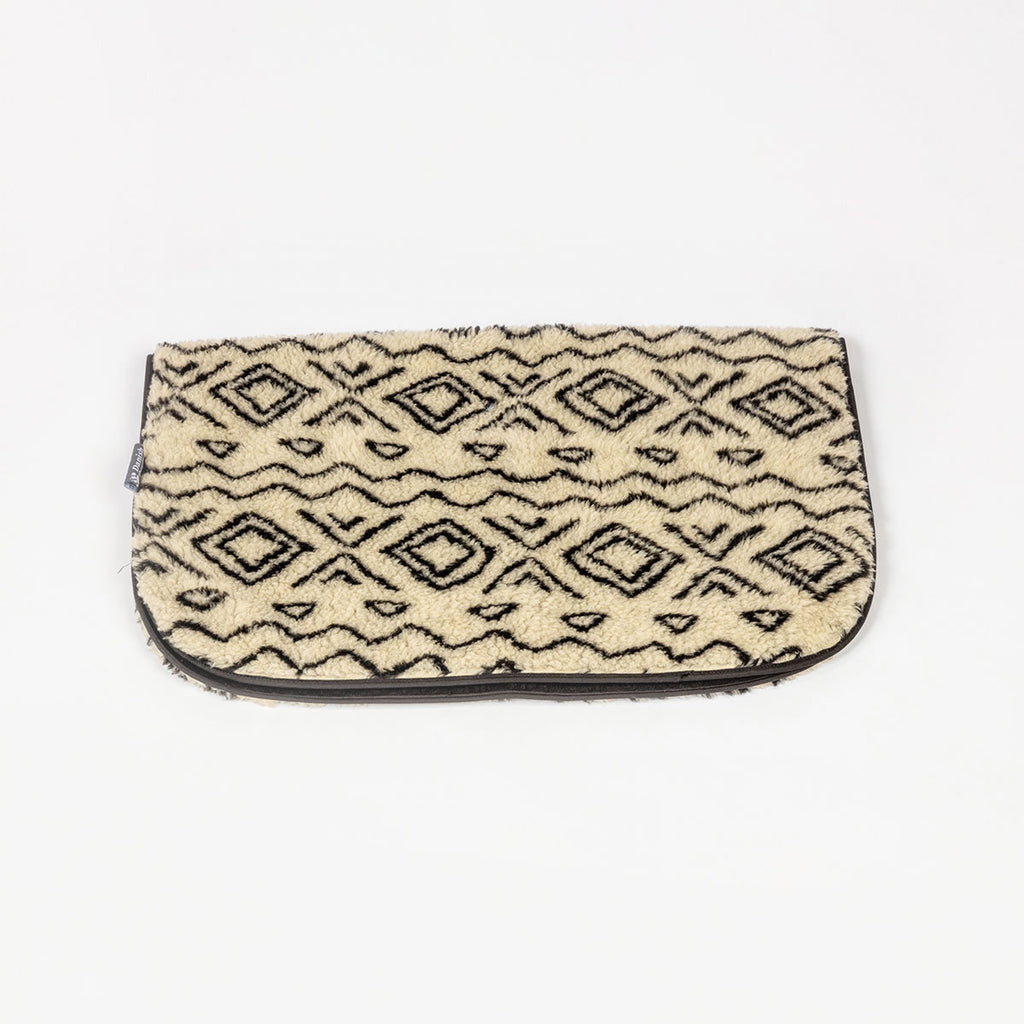 Manta Sherpa Fleece Neutral Geo Blanket Danish