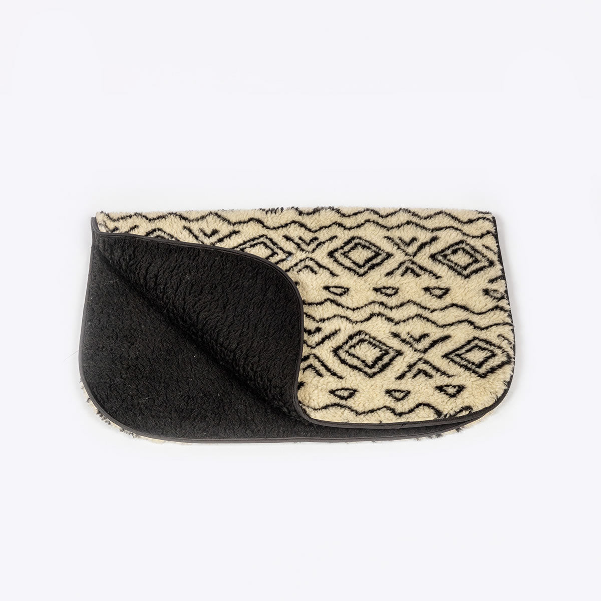 Manta Sherpa Fleece Neutral Geo Blanket Danish