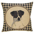 Jack Russell Houndstooth Cushion