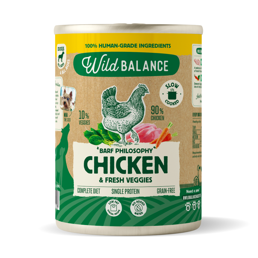 lata de pollo para perros