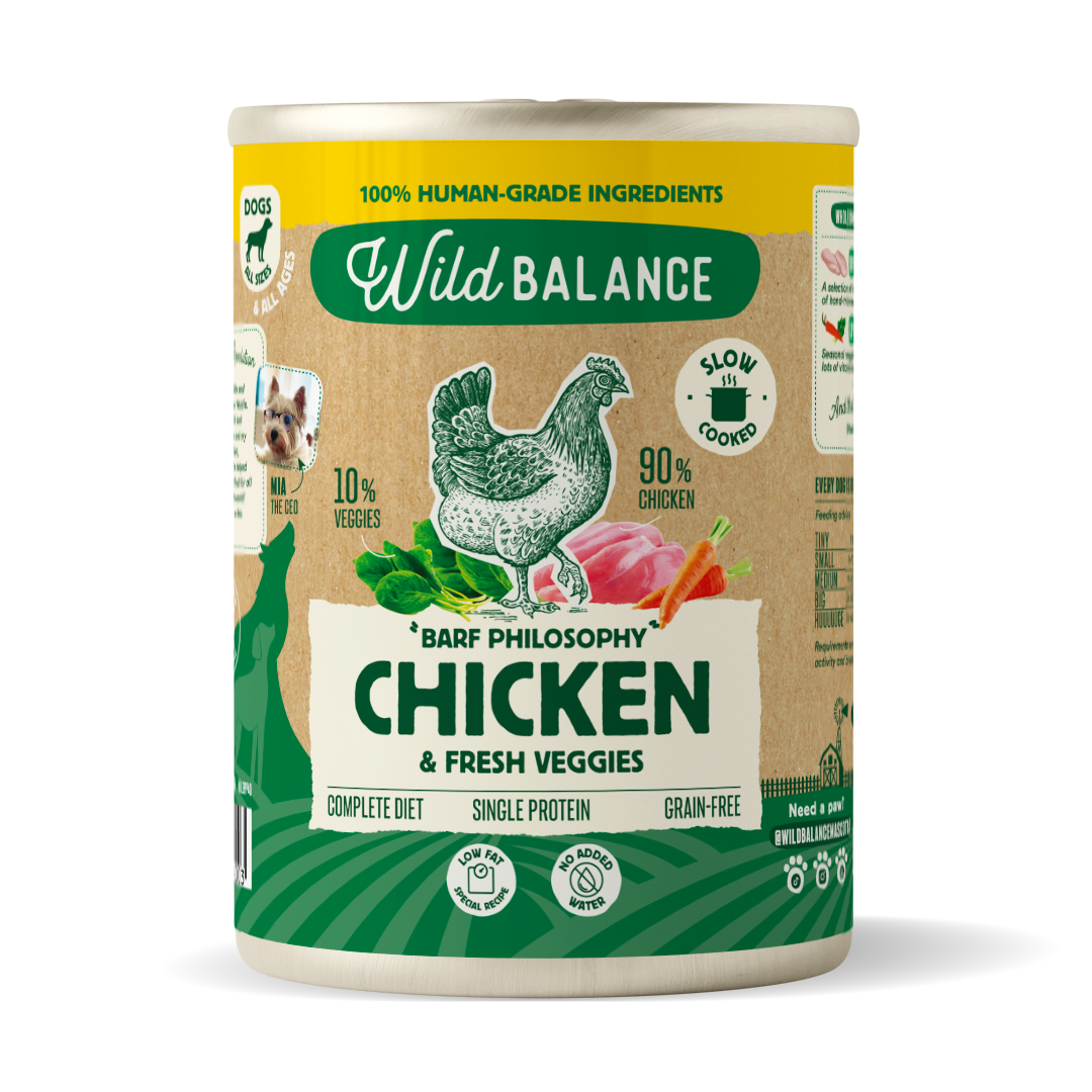lata de pollo para perros