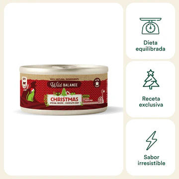 Lata de Comida Cocinada para Gatos- Receta Navidad (120g)