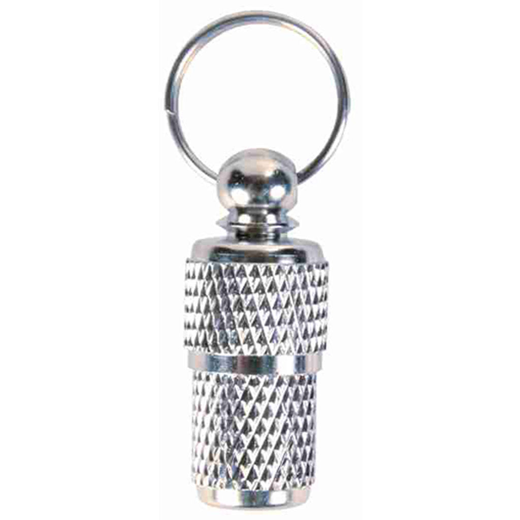 Cilindro portamedaglietta metallico argentato