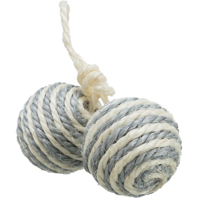 2 Pelotas cuerda sisal con Catnip Trixie