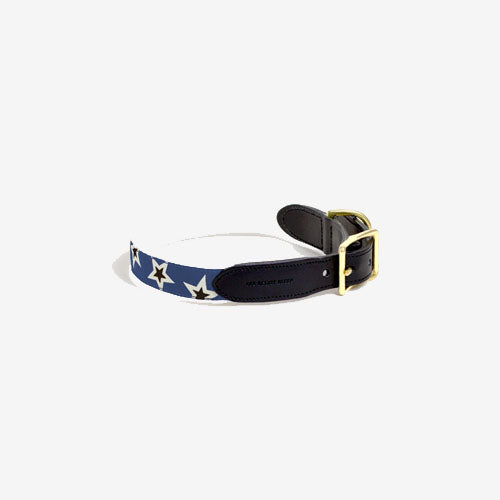 Collar para Perro de Cuero Starstruck Azul