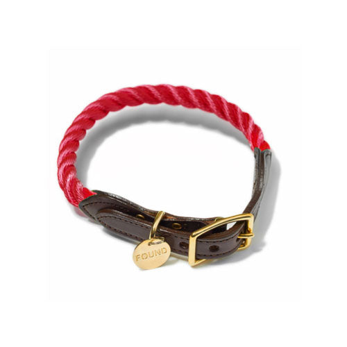 Collar de soga y cuero Found My Animal