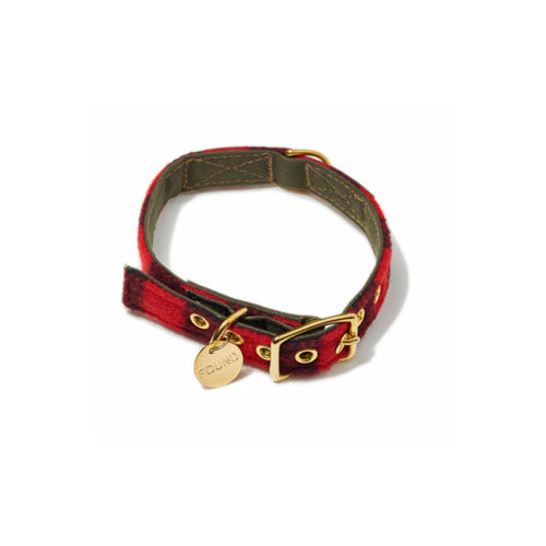 Collar para Perro Buffalo Plaid Wool Found My Animal