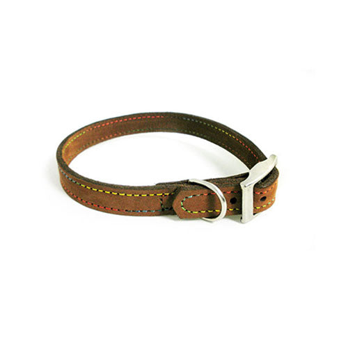 Collar para Perro de Cuero Arco Iris