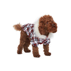 Abrigo para Perro Red & White Tartan Parka