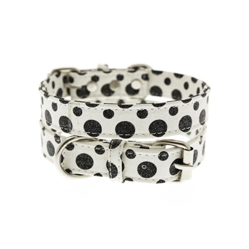 Collar para Perro de Cuero con Correa Black Dot Urban Pup