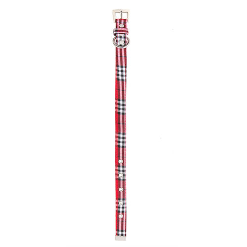 Collar para Perro con Correa Red Tartan Urban Pup