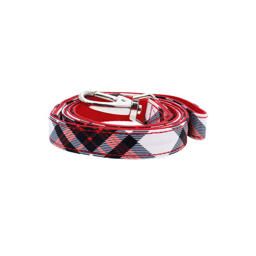 Correa para Perro Red & White Plaid Lead