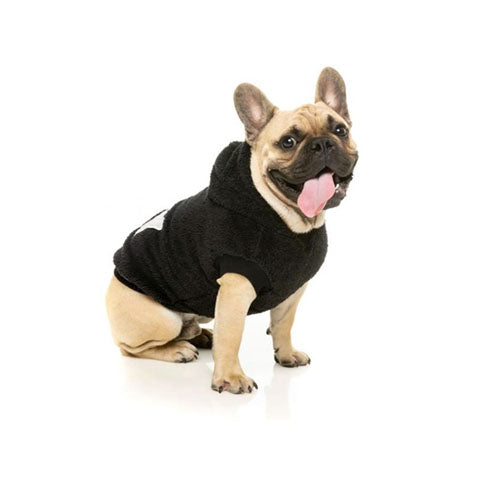 Sudadera para Perro Teddy Negra Fuzzyard