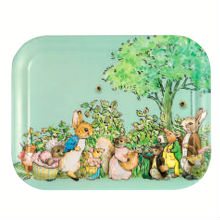 Bandeja ilustrada Beatrix Potter verde jardin
