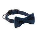 Oh Charlie Glam Blue Bow Tie Collar