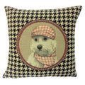 Fancy Westy Houndstooth Cushion