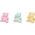 Flamingo -effo- dog toy display with bear, hippopotamus, and elephant