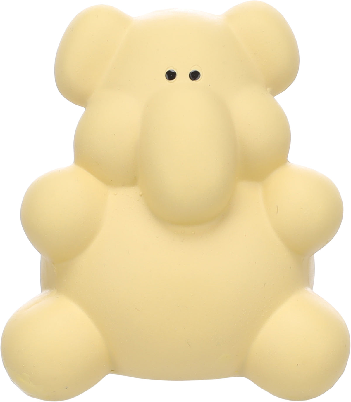 Flamingo -effo- dog toy display with bear, hippopotamus, and elephant