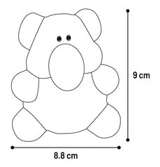 Flamingo -effo- dog toy display with bear, hippopotamus, and elephant