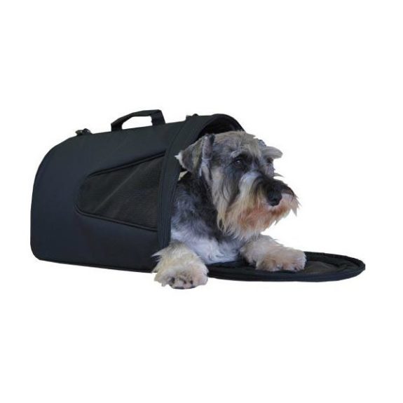 bolso transporte perro negro