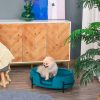 Sofá cama para mascotas con cojín acolchado turquesa | ARISTOPET