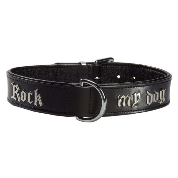 Collar para Perro de Cuero Negro Rock My Dog